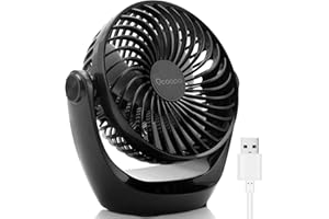 OCOOPA Ventilador usb silencioso,Mini Portatil Ventiladores, 3 Velocidades Pequeño potente ventoinha Escritorio para Oficina/Hogar/Viajar/Cámping
