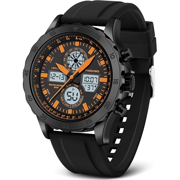 Orologio da polso da uomo, militare, digitale, analogico, al