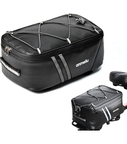 Top Case Vélo Klickfix Box Noir 12L + Fixation Uniklip 25X18X35 cm