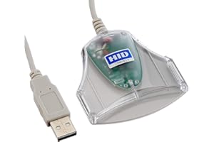 HID Omnikey Lecteur de Carte d'identité eID Smart Card USB ID 1021 3021 (gris)