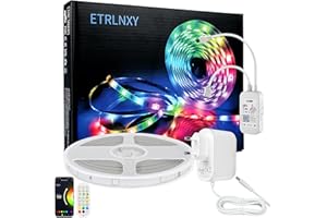 ETRLNXY Alexa Taśma LED 20M, WiFi Taśma LED RGB, Ledowe światła wróżek Synchronizacja muzyki,Tuya App działa z Google Assistant,Paski LED DIY Niestandardowy tryb do domu, sypialni, kuchni, imprezy