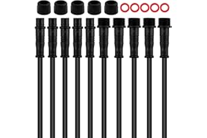 SOPWMAP 5 Piezas Conectores Impermeables de 2 Pines, Macho y Hembra, Cable de 20 cm para Extensión de Cable de Baja Tensión 16-22AWG, Adecuados para Motocicletas, Camiones y Tiras de LED