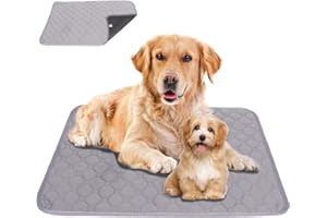 Lollanda Waschbar Welpenunterlagen, Wiederverwendbare Matten für Hunde, Hundematte Bodenschutz Waschbare, Haustier Unterlagen für Drinnen, Draußen, Reisen(70X50CM,Grau)