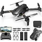 4DRC V4 Drone with 1080P HD Camera for Adults and Kids, Foldable Quadcopter with Wide Angle FPV Live Video, Trajectory Flight