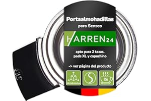 Harren24 Portacápsulas HD5010/01 Soporte para dosis de 2 tazas compatible con la cafetera de monodosis Philips Senseo Original (Plus) HD6552 - HD6556, HD7803 - HD7806, HD7810 - HD7819, CSA210