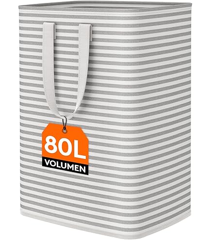 Granvoo 2er Pack Wäschekorb 75L Faltbar - Große Wäschesammler Mit Griffen Für Bad & Wohnzimmer