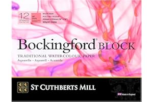 Bockingford : Block : 12x16in : 300gsm : 12 Sheets : Hot Pressed