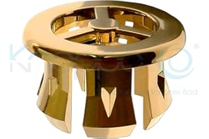 KNOPPO® Waschbecken Überlauf Abdeckung/Design Überlaufblende - Fan (gold)
