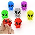 Entervending Alien Toys for Kids - 1.75 Inch Alien Toys for Kids - Funny Squishy Toys for Party Favors, Goody Bags, Classroom Prizes - Mini Puffer Ball - Pack of 12 - Easter Basket Stuffers