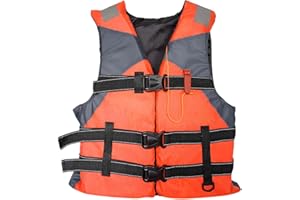 DWEVKEFUL Gilet de Sauvetage Adulte Gilet de Flottaison Réglable Unisexe avec Sifflet de Sauvetage Et Bande Réfléchissante Vestes de Natation pour Kayak, Bateau, Surf, Sports Nautiques
