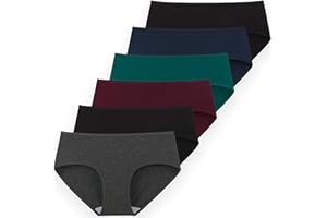 INNERSY Unterhosen Damen Baumwolle Atmungsaktive Hipster Unterwäsche Basic Bequem Panties 6er Pack