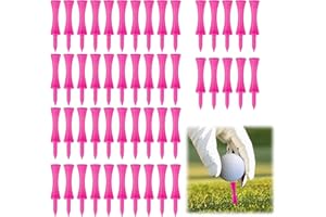 DDHHCP 50 Stück Golf Tees Kunststoff, Golf Tees, Tee Golf, Golf Tees Kunststoff Driver, Für Golf-Trainingsschläger Außerhalb des Rasens, Farbe Pink Größe 57MM