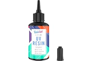 VIVIDYE Résine UV 100g - Résine Epoxy Ultraviolette Transparent Type Dur pour la Fabrication Bijoux, Artisanat DIY - Rapide Durcissement UV Resin Colle pour Moules, Pendentifs Resine, Décoration Artisanale