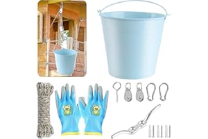 EclipseGuard Poulie pour enfants, cabane dans l'arbre, 13 pièces, tour de jeu, accessoires de jardin pour enfants, accessoires pour cabane dans les arbres, tour de jeu, poulie avec câble de seau,