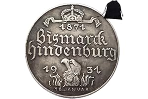 FKaiYin 1931 Anciennes pièces allemandes historiques - Fait à la main - Grande pièce de monnaie commémorative - Outil d'enseignement pour enfants - Artisanat fait main - Expérience future