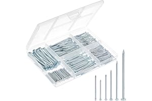 Mr. Pen- Nail Assortment Kit, 400 PCS, 6 Sizes, Silver, Small Nails for Hanging Pictures, Finishing Nails, Wall Nails for Hanging, Pin Nails, Hardware Nails, Assorted Nails, Galvanized Nails