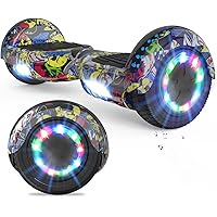 VOUUK Hoverboard, Hoverboard a Due Ruote Da 6,5 pollici Con Altoparlante Bluetooth e luce LED Per Bambini e Adulti…