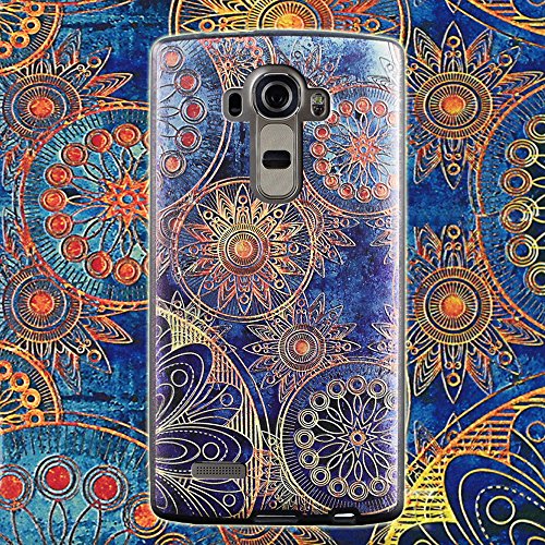 LG G4 Funda Lizimandu 3D Patr  n Protectiva Carcasa de Silicona Gel TPU estrecha Case Cover Para lg g4 Flor Azul Blue Flower 
