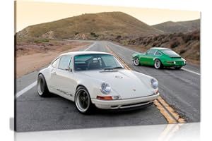 Panther Print Porsche Singer 911 Impression sur toile 12 x 8 cm