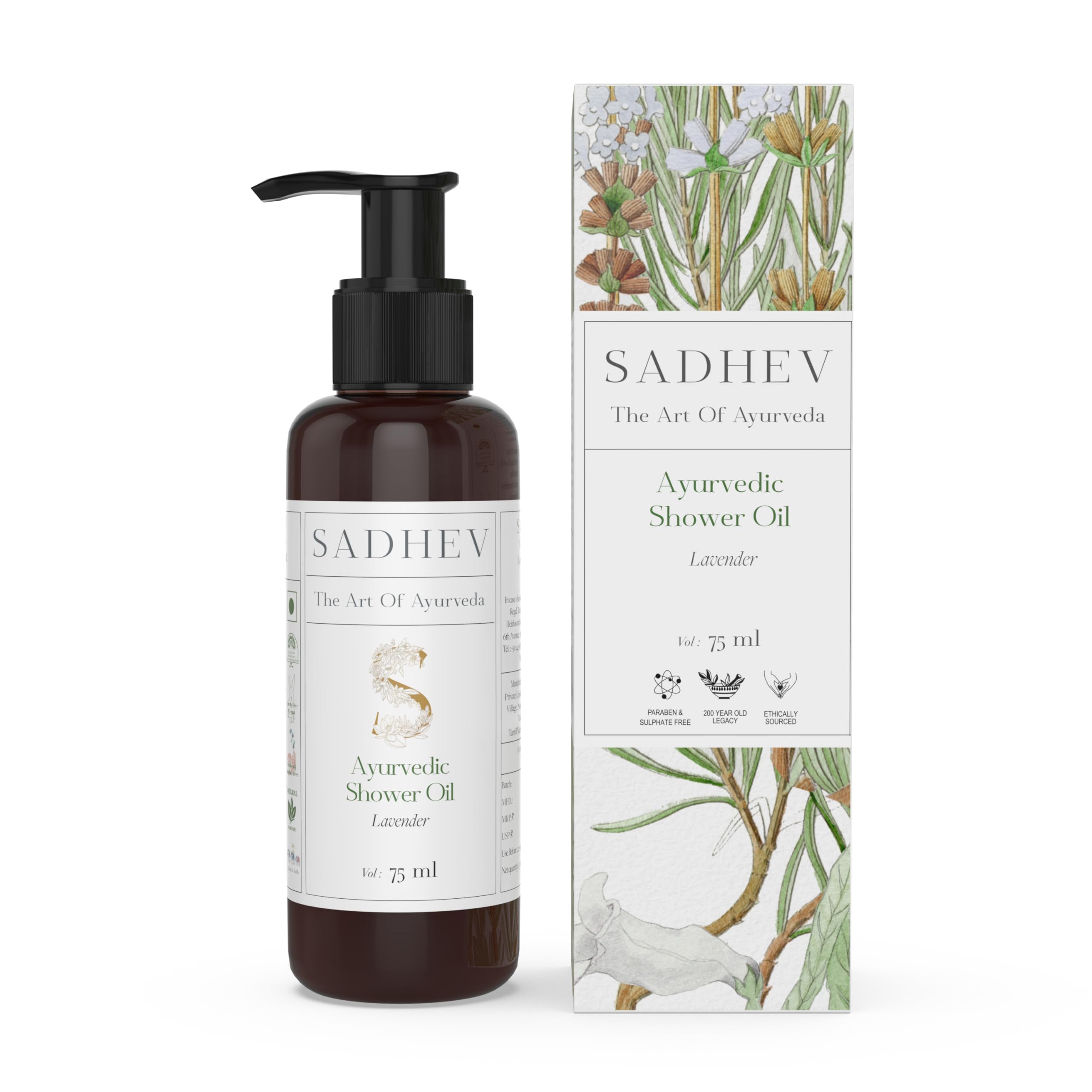 Sadhev�s Lavender Shower Oil - 75ml