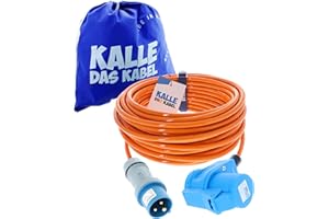KALLE DAS KABEL CEE Verlängerung Kalle Blue Signal 2,5mm² Winkel Industrie BAU Boot Womo Camping Vollpur-Premium-Leitung 20 Meter