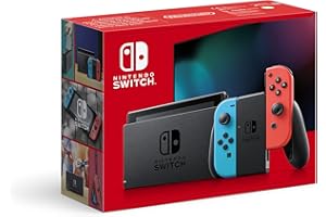 Nintendo Console Switch avec Joy-Con bleu néon et rouge néon