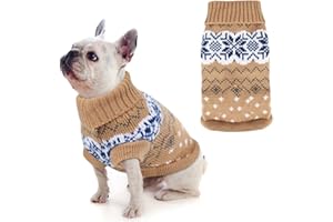 Idepet Hundepullover Winter Warmer Hund Katzenpullover Kleidung Haustiermantel Kostüm Welpenpullover Pullover Bekleidung für kleine mittelgroße Hunde Katzenog Haustierpullover