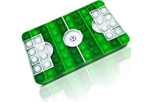 Cykapu Bubble Poppet Fidget Toy, Silicone Football Push Pop Fidget Sensory Toy, Popping Fidget Toy Gift, Easter Day Christmas Party(Green Football Field-A)