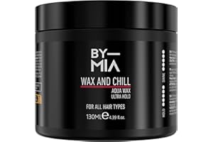 BY MIA Wax and Chill Aqua Hair Wax for Men & Women130 ml | Ultra Hold | Shine Look | Edge Control