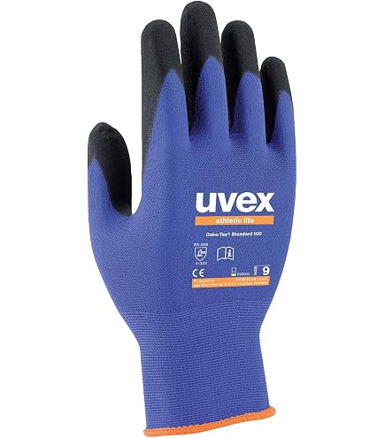 Uvex Phynomic XG - Lot De 5 Paires Gants Antidérapants Haut De Gamme Pour Zones Humides Et Huileuses - Taille 09/L Noir/Gris
