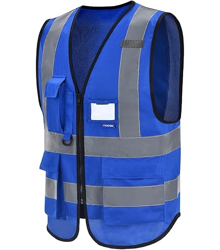 Gilet Sicurezza Riflettente 2 Pezzi - Alta Visibilit&agrave; Con Tasche, Per Lavoro E Sport