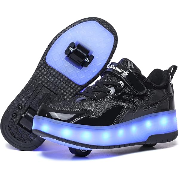 Aizeroth USB oplaadbare led-skateboardschoenen, 7 kleuren, knipperlicht