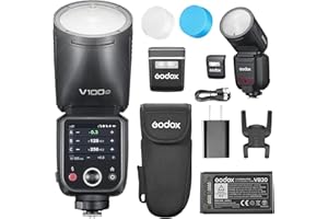 Godox V100C Flash TTL Speedlite 100Ws Testa Rotonda Flash per Canon Fotocamera (V100-C)