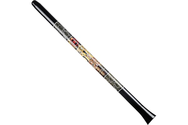 Meinl Percussion Synthetic Series Didgeridoo - Didgeridoo de 51 pouces / 130 cm de long - Accordé en Ré - Plastique, Multicolore (SDDG1-BK)