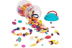 B. toys - Pop Arty! - 300 pezzi - Set di gioielli con perline a scatto per bambini - Kit per la creazione artigianali Fai-Da-Te - Collane, anelli e braccialetti creativi, 4 anni+