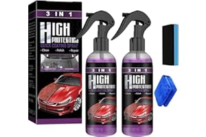 ALLILUYAA 3 in 1 High Protection Quick Car Coating Spray, Car Ceramic Coating Spray, Plastic Parts Refurbish Agent, Quick Coat Car Wax Polish Spray For Cars, Car Ceramic Coating Agent