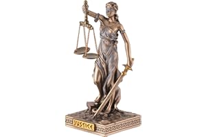 ‎VOGLER JOH. VOGLER GMBH VOGLER Joh. Vogler GmbH Griechische Göttin der Gerechtigkeit Justitia mit Waage Bronzefarbe by Veronese 10 cm Miniatur BGB
