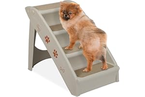 MIGHTY PRODUCTS Foldable Stairs for Pets, Dogs, Cats Portable Steps Collapsible Lightweight Ladders