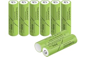 IWANGDO Akumulatory AAA 600 mAh, HR03 do ogrodowych lamp solarnych, wstępnie naładowane, 8 sztuk