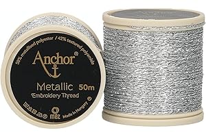Anchor Metallic 4316000-00301 - Filato per ricamo, colore: Argento