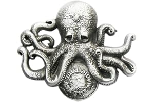 JEANSFRIEND Vintage Style Magic Paul Octopus Hebilla del cinturón Belt Buckle