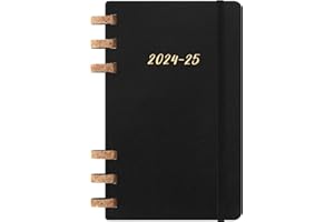 Moleskine 12 Monate Studienplaner mit Spiralbindung 2025, L/A5, Weicher Einband, Schwarz