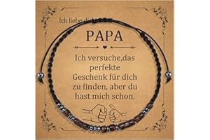 CheersLife Armband Geschenke für Papa, Papa Armband, Vatertag Geschenk für Papa, Weihnachten Geburtstag Geschenk für Papa,Männerarmbänder für Papa Von Sohn Tochter