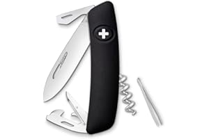 Couteau de poche suisse Swiza D03, noir anti-slip-grips, 6 Caractéristiques