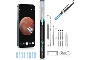 VITCOCO Ear Wax Removal Kit Ear Camera 1920P FHD Wireless Ear Cleaner Ear Wax Remover with 8 PCS Ear Spoon, 3.9mm Waterproof Ear Cleaner Ear Wax Remover for iPhone, Ipad & Android Smart Phones