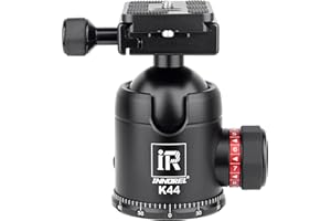 INNOREL K44 Trípode de Cabeza de Bola de la cámara de trípode la Cabeza de Bola de 360° Panorama Ballhead 44mm Diámetro de la Bola 1/4" Tornillo 3/8" Agujero para cámara DSLR Carga máxima 44lb/25kg