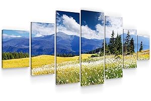 Startonight Grand Format Art Encadré Paysages Incroyables, Impression De Photos Sur Toile XXL Imprimée Tableau Motif Moderne Déco d'Art 7 pieces Tendu Sur Chassis 100 x 240 cm