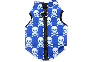 SMALLLEE_Lucky_Store Szelki Płaszcz Kamizelka dla małego Psa Szczeniaka Kot Kurtka Odzież Zwykła Zimowa Wyściełana Kamuflaż dla Chihuahua Yorkshire