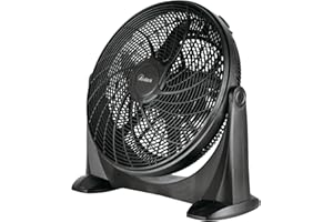 ARDES - Ventilateur de sol silencieux 5 pales SPACE 51 Terra Total Black - 3 vitesses avec inclinaison verticale et commande manuelle