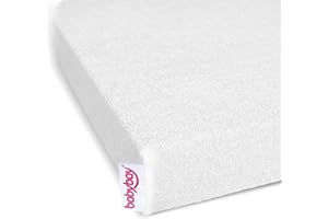 Drap-Housse en Tissu éponge babybay avec Membrane adapté aux modèles Maxi, Midi, Boxspring, Comfort et Comfort Plus, Blanc, 89 x 50 cm (Emballage Individuel)